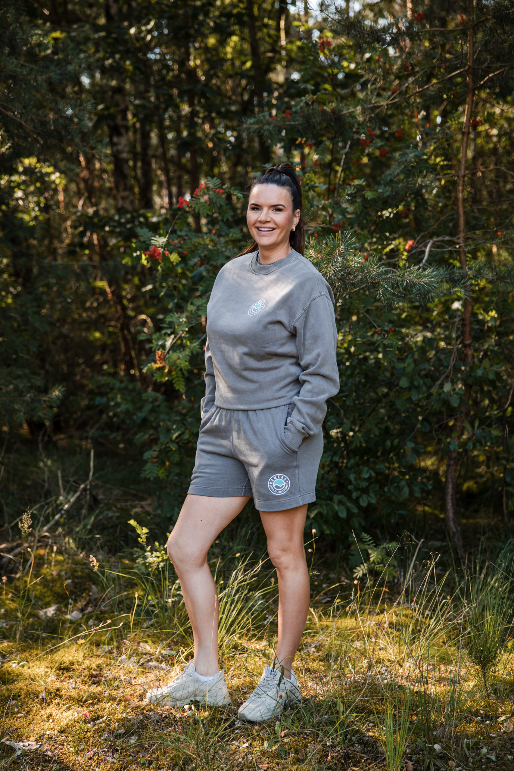 Ramkast Joggingset Combiset - Faded Grey (T-shirt + Short + Sweater) - Afbeelding 3